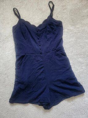 Market & Spruce Navy Romper